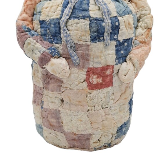 Vintage Rare Signed Thomas Miller Hand made Quilt Mache Lady Folk Art Sculpture - Picture 10 of 13